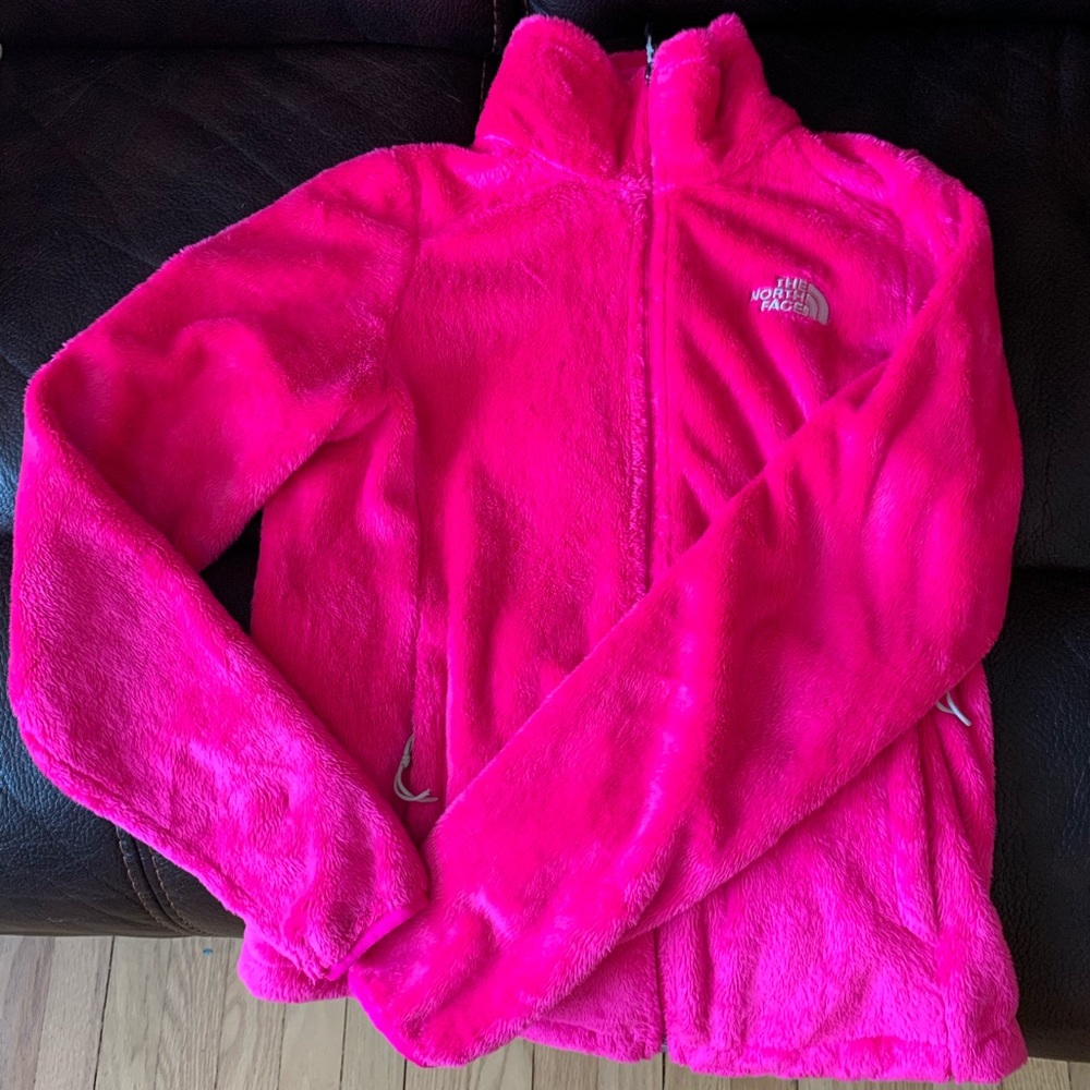 fuzzy north face jacket